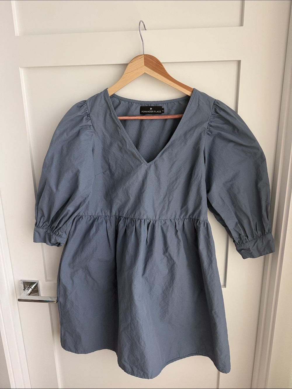 Tuckernuck Pomander Place  Lizzie Dress Sz xs Slate Blue Prairie Cottage - Picture 2 of 4